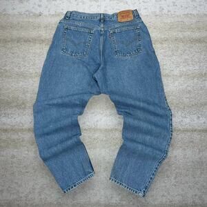 Vintage 90s Levis Jeans 550 Womens 16 Relaxed Fit Light Wash Denim Paper Tag